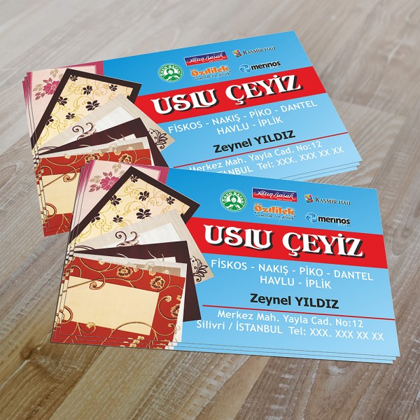 Çeyiz Ürünleri Satışı Kartvizit